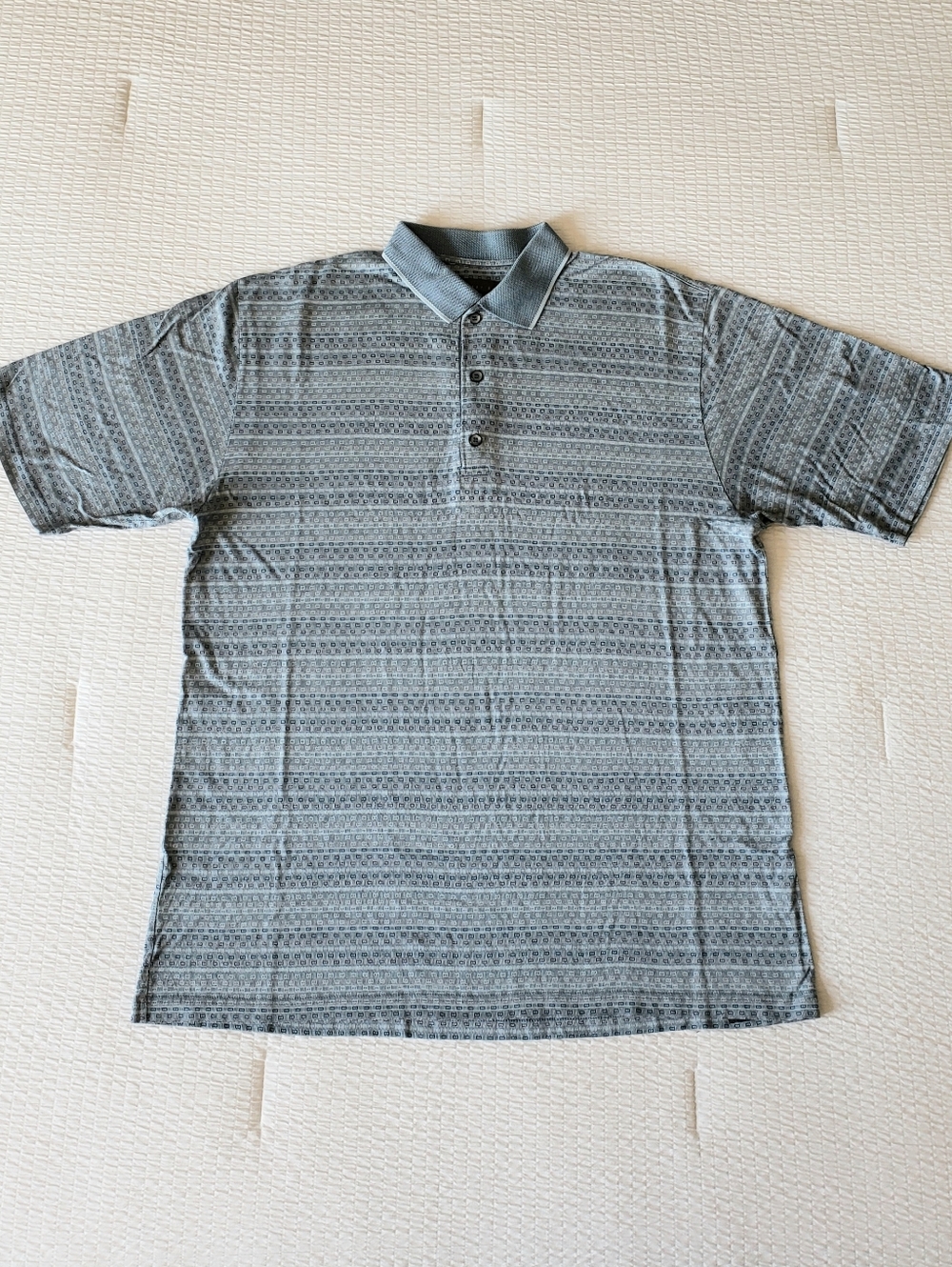 NWOT! ROBERT BARAKETT Men's Double Mercerized Cotton Golf Polo Shirt (L) Blue